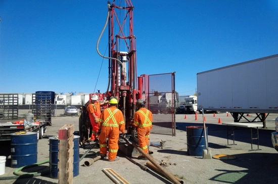 Borehole Drilling as part of a Phase Two Environmental Site Assessment